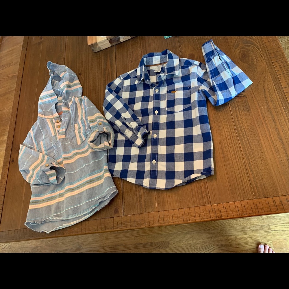 2 boys button up shirts 5t and 4t